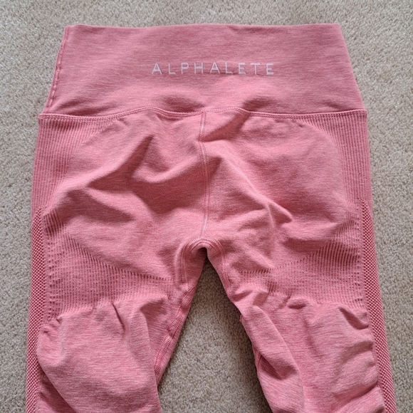 Alphalete Pink Leggings Women's Size Large Activewear Stretch Aero Leggings - Picture 3 of 12